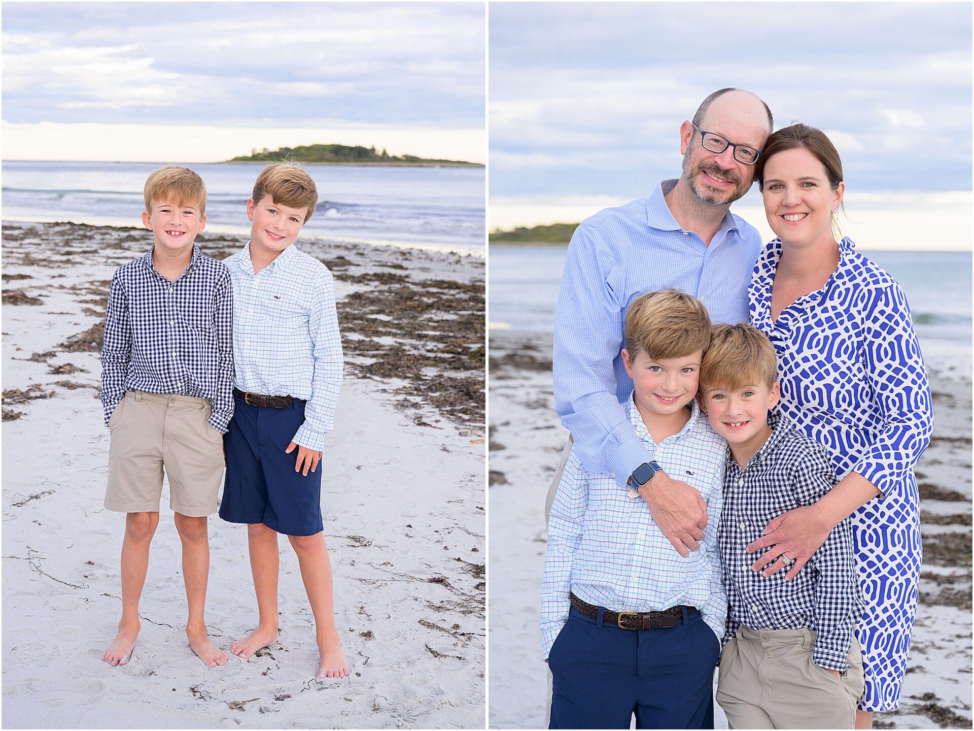 family beach portraits at goose rocks beach in kennebunkport maine 