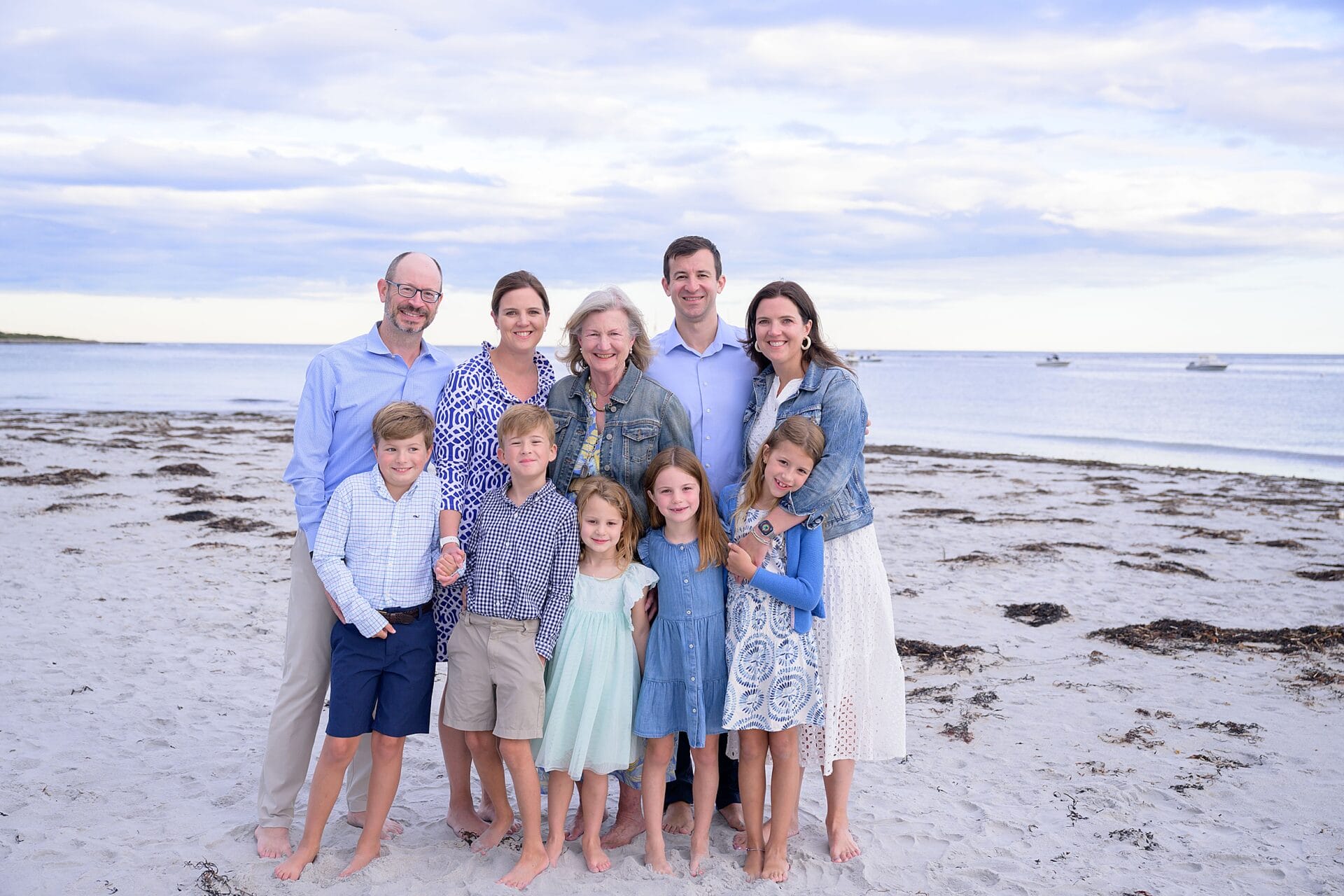 Goose rocks beach extended family portrait portraits