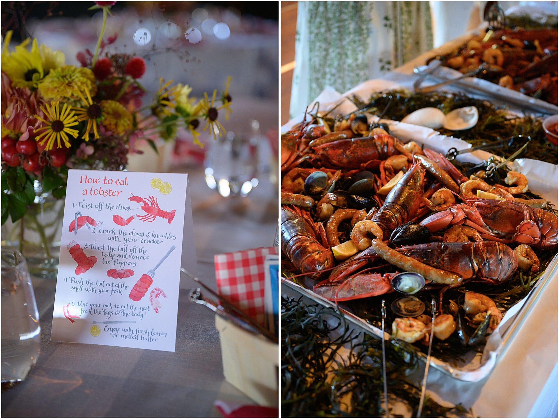 how to eat a lobster for a kennebunkport maine rehearsal dinner